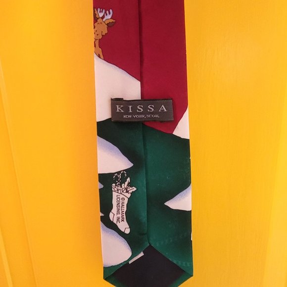 Holiday Traditions Men's Santa Golf Festive Neckties, KISSA - Picture 4 of 11